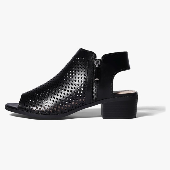 J. Adams Black Peep Toe Ankle Booties New in Box NIB size 10 - Picture 3 of 12